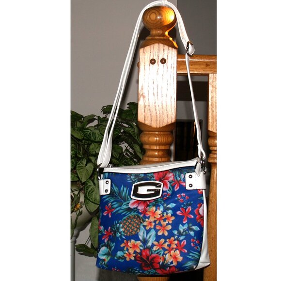 by GUSSACI - Vegan Leather Tropical Colors Shoulder Bag - Picture 4 of 9